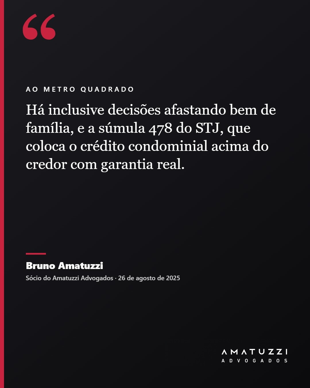 Inadimplência condominial: Bruno Amatuzzi explica ao Metro Quadrado por que o condomínio é a última conta paga